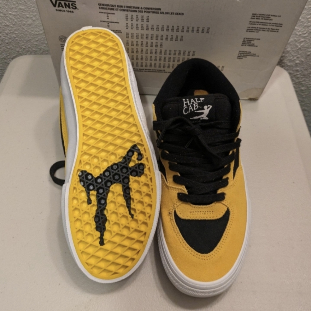 Vans Skate Half Cab Men Bruce Lee Popcush Yellow Be Like Water Yellow 0124 Rare - Picture 8 of 14